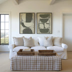 Abstract geometric wall art set of 2 – neutral beige gray minimalist decor