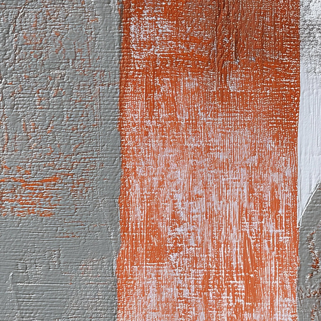 Abstract geometric wall art set of 3 – rust orange gray earth tone decor