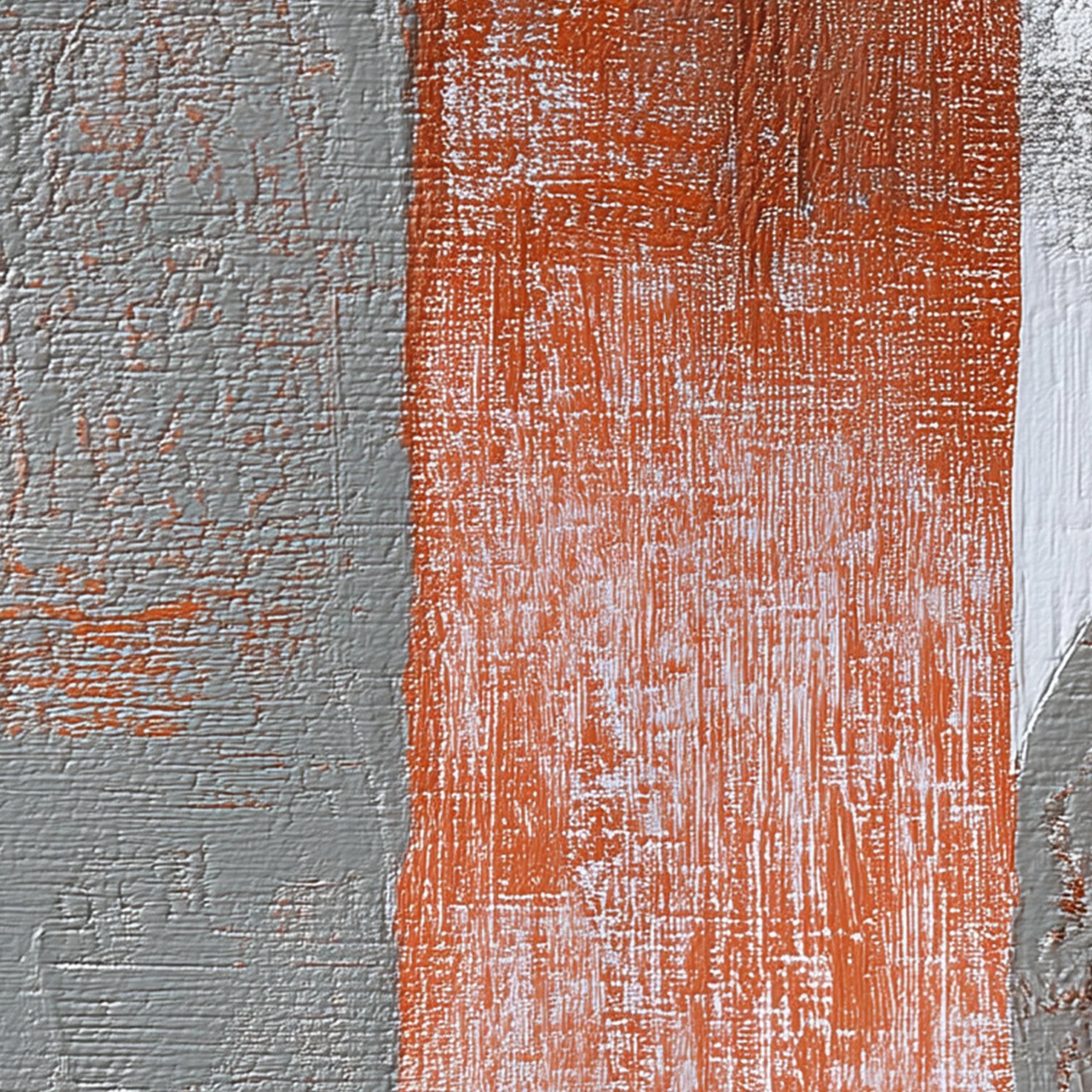 Abstract geometric wall art set of 3 – rust orange gray earth tone decor