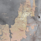 Abstract triptych wall art – gold blush and gray textured modern decor