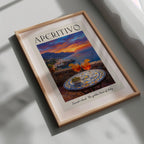Aperitivo sunset wall art – Amalfi Coast cocktail golden hour Italian decor