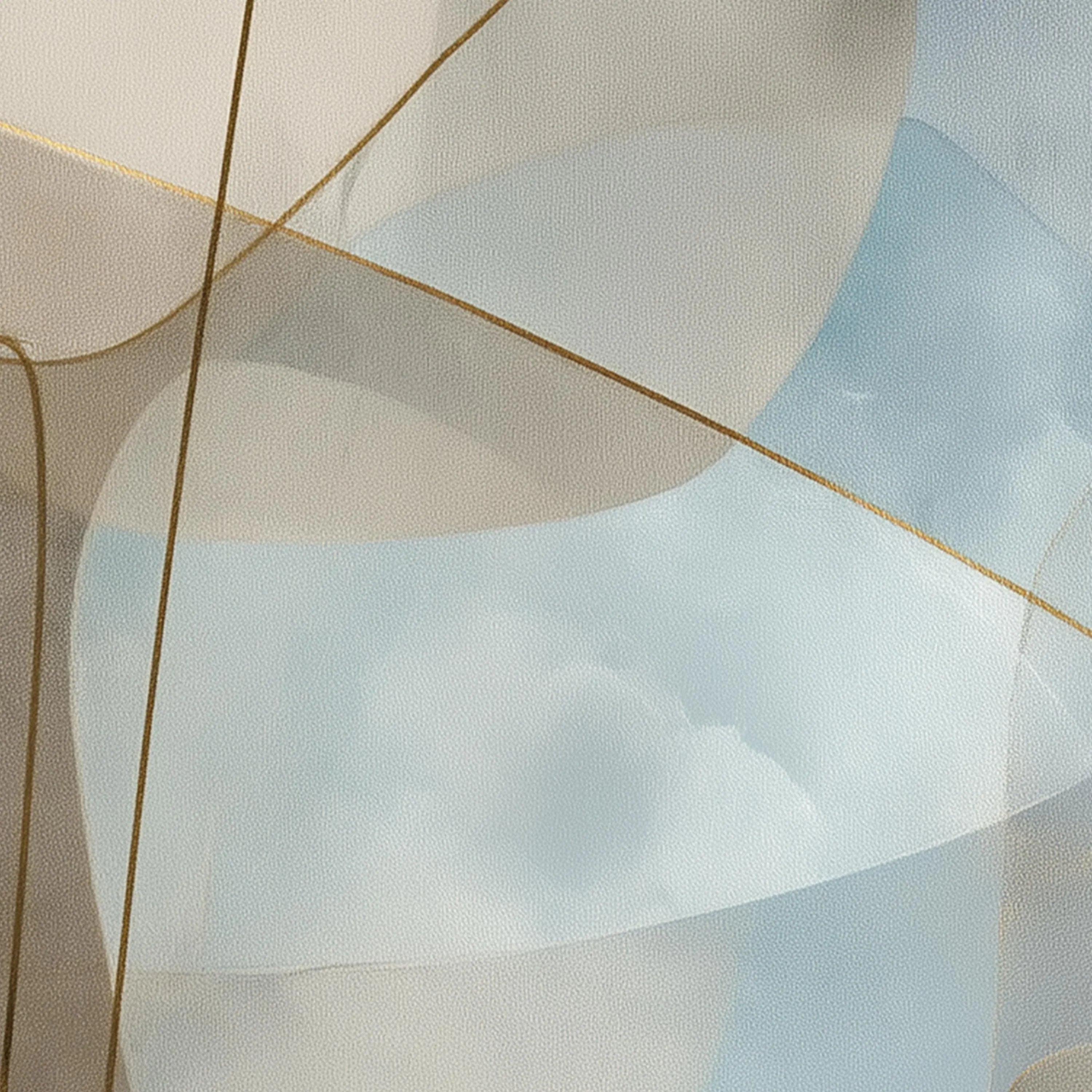 Blue gray gold geometric triptych wall art – modern abstract set of 3