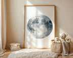 Space nursery wall art set of 3 – astronaut rocket and moon watercolor kids decor