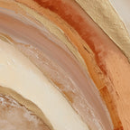 Terracotta gold arc abstract wall art set of 3 – earthy modern arches in warm orange and gold, unframed