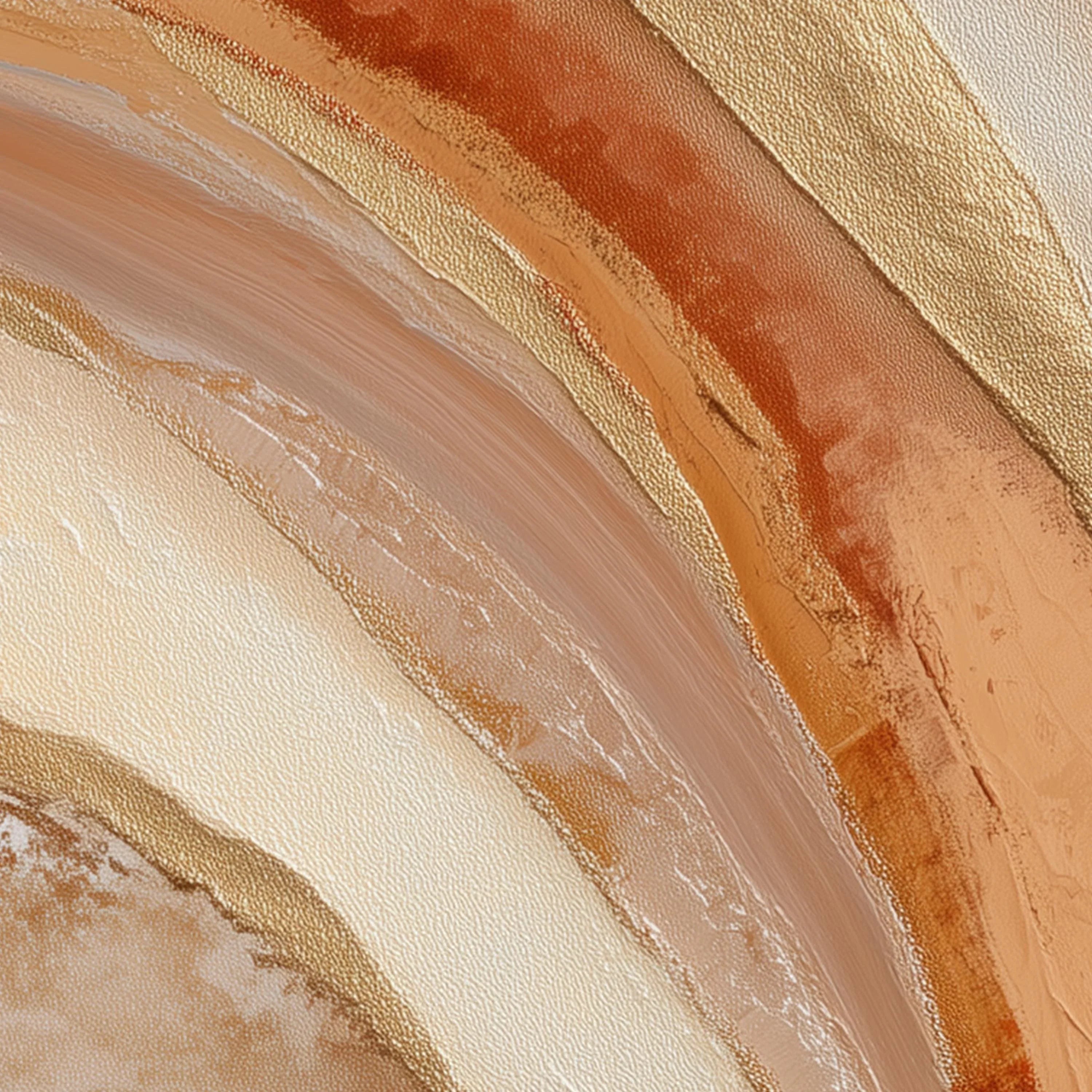 Terracotta gold arc abstract wall art set of 3 – earthy modern arches in warm orange and gold, unframed